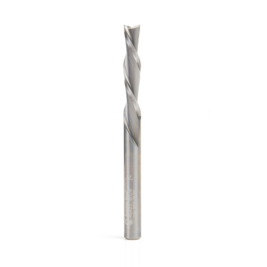 Amana 46421 Solid Carbide Spiral Plunge 1/4 Dia x 1-1/4 x 1/4 Inch Shank Down-Cut