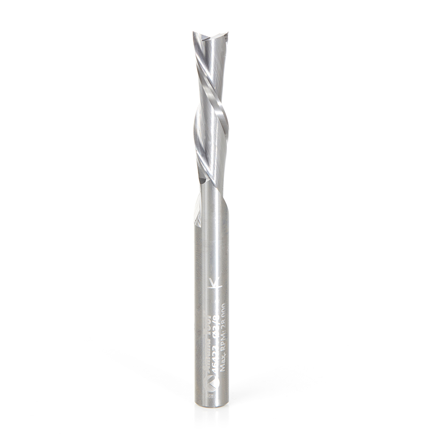 Amana 46423 Solid Carbide Spiral Plunge 3/8 Dia x 1-1/2 x 3/8 Inch Shank Down-Cut