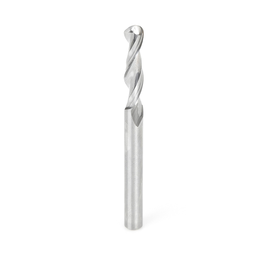 Amana 46428 Solid Carbide Up-Cut Spiral Ball Nose 1/8 Radius x 1/4 Dia x 1-1/8 x 1/4 Shank x 3 Inch Long x 2 Flute Router Bit