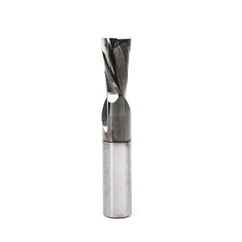 Amana 46447-DLC Solid Carbide Spiral Plunge Diamond-Like Carbon (DLC) Coated for Solid Wood 1/2 Dia x 7/8 x 1/2 Inch Shank Down-Cut
