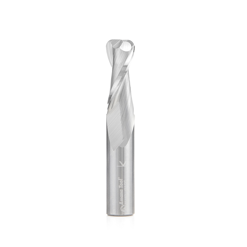 Amana 46462 Solid Carbide Spiral Plunge with Corner Radius 1/8 Radius x 1/2 Dia x 1-1/4 x 1/2 Inch Shank Up-Cut