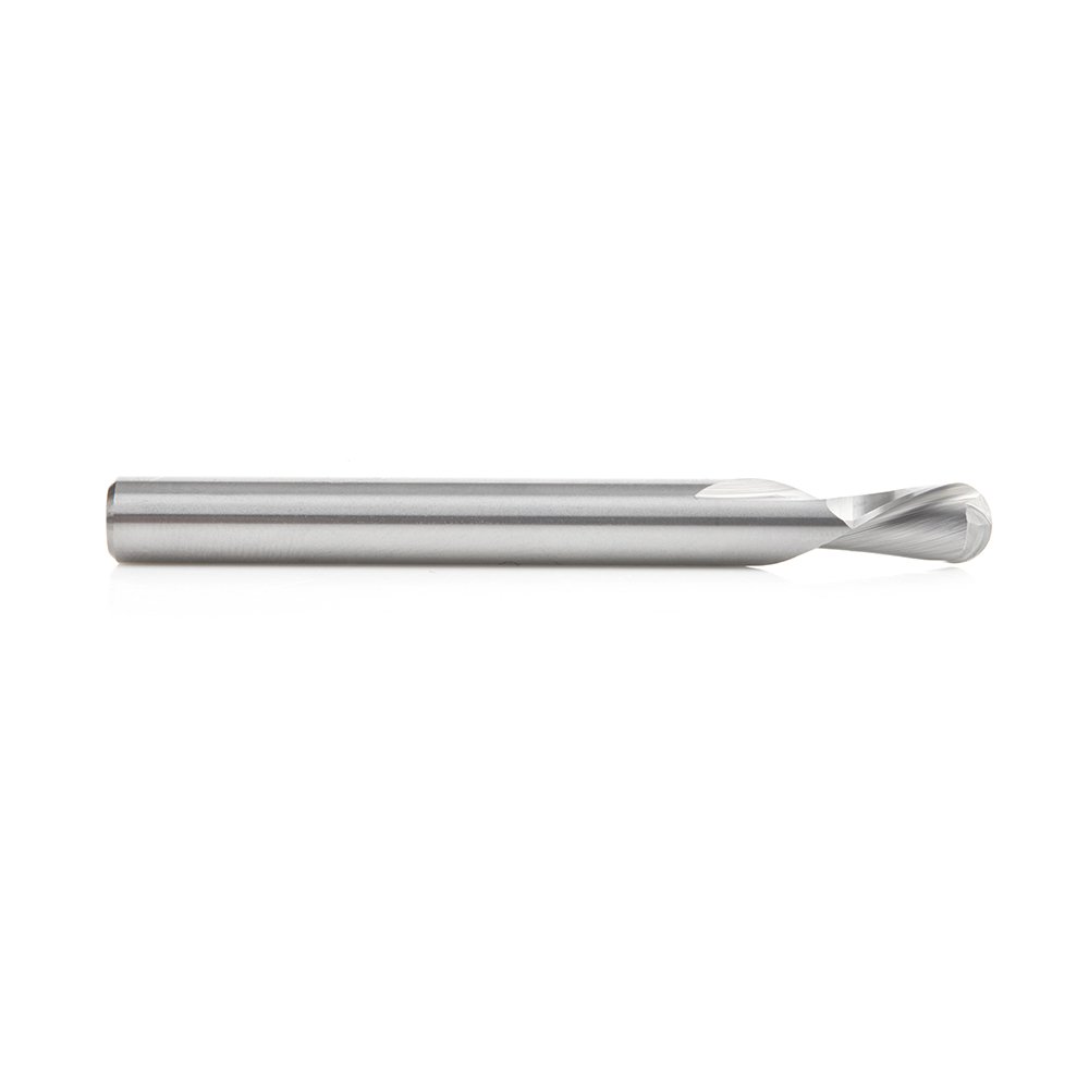 Amana 46475 Solid Carbide Down-Cut Ball Nose Spiral 1/4 Dia x 3/8 Inch x 1/4 Shank Router Bit