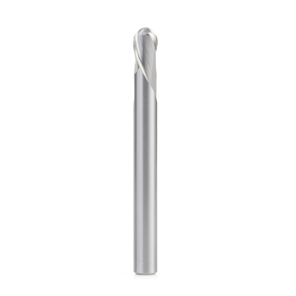 Amana 46475 Solid Carbide Down-Cut Ball Nose Spiral 1/4 Dia x 3/8 Inch x 1/4 Shank Router Bit