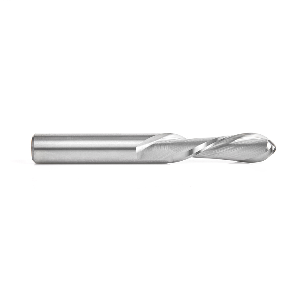 Amana 46478 Solid Carbide Down-Cut Ball Nose Spiral 3/8 Dia x 1-1/4 Inch x 3/8 Shank Router Bit