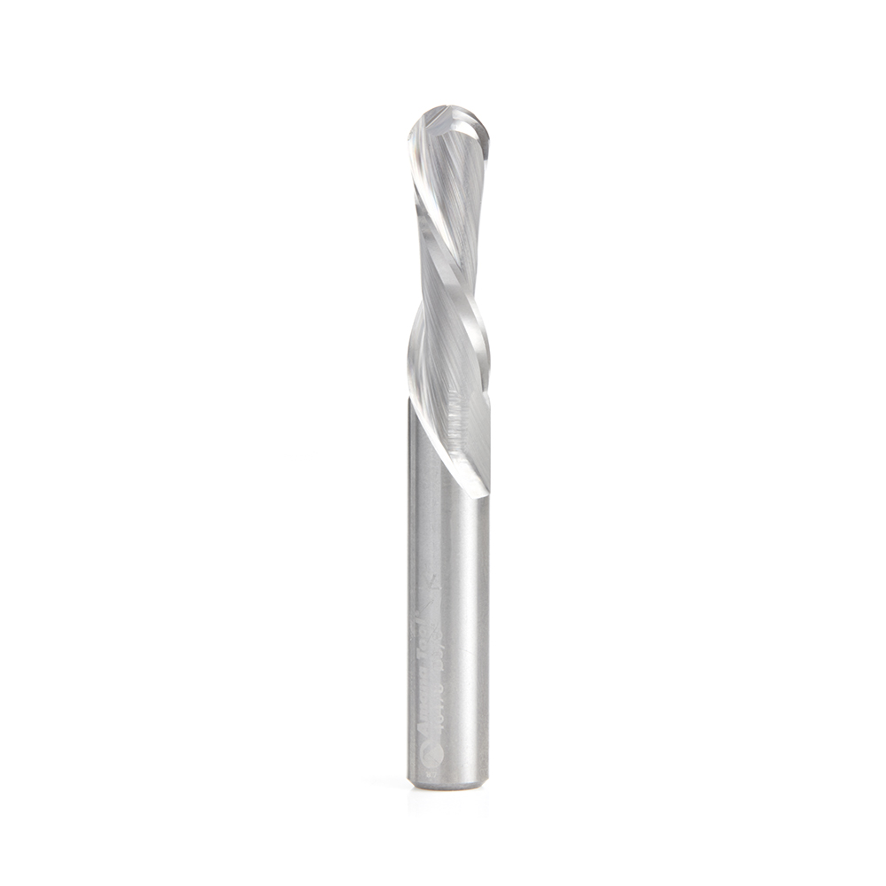 Amana 46478 Solid Carbide Down-Cut Ball Nose Spiral 3/8 Dia x 1-1/4 Inch x 3/8 Shank Router Bit
