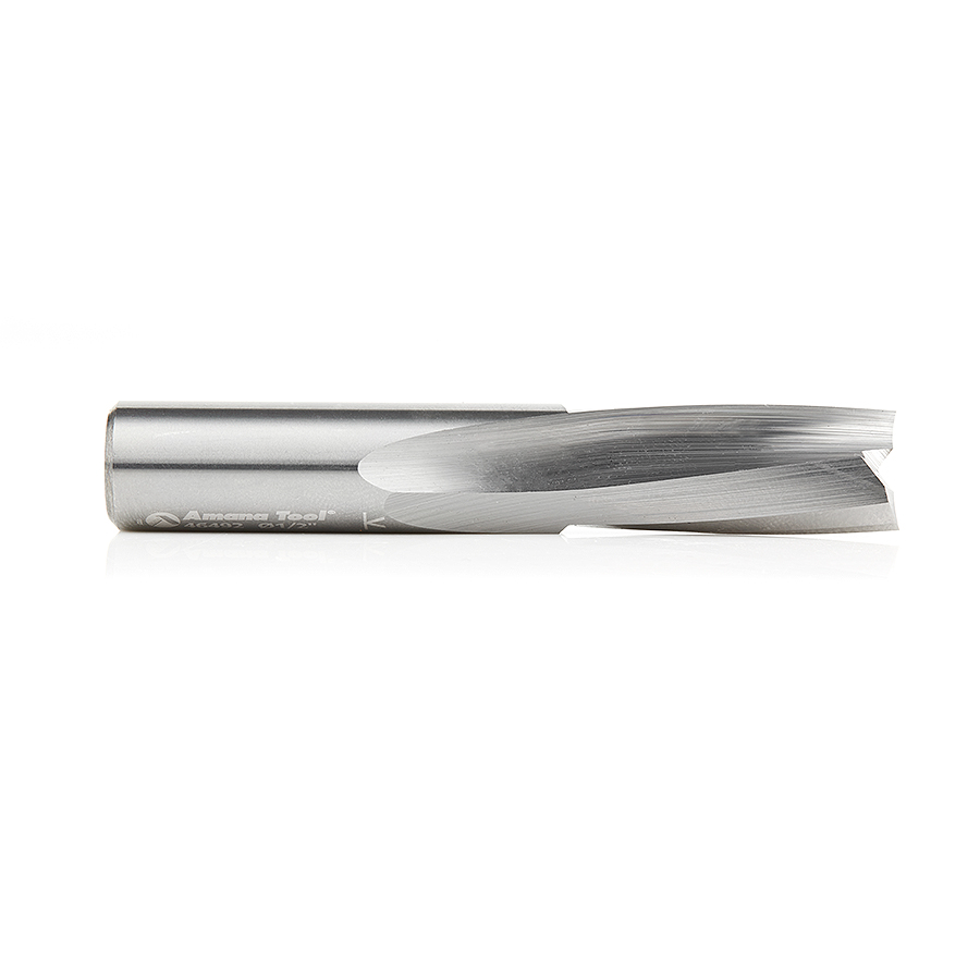 Amana 46492 Solid Carbide Slow Spiral O Flute Acrylic Cutting 1/2 Dia x 1-1/4 Inch x 1/2 Shank Down-Cut Router Bit