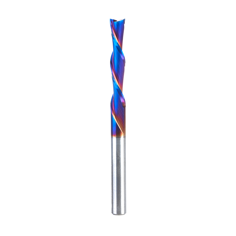 Amana 46503-K Solid Carbide Spektra, Extreme Tool Life Coated Spiral Plunge 1/4 Dia x 1-3/8 x 1/4 Inch Shank Down-Cut