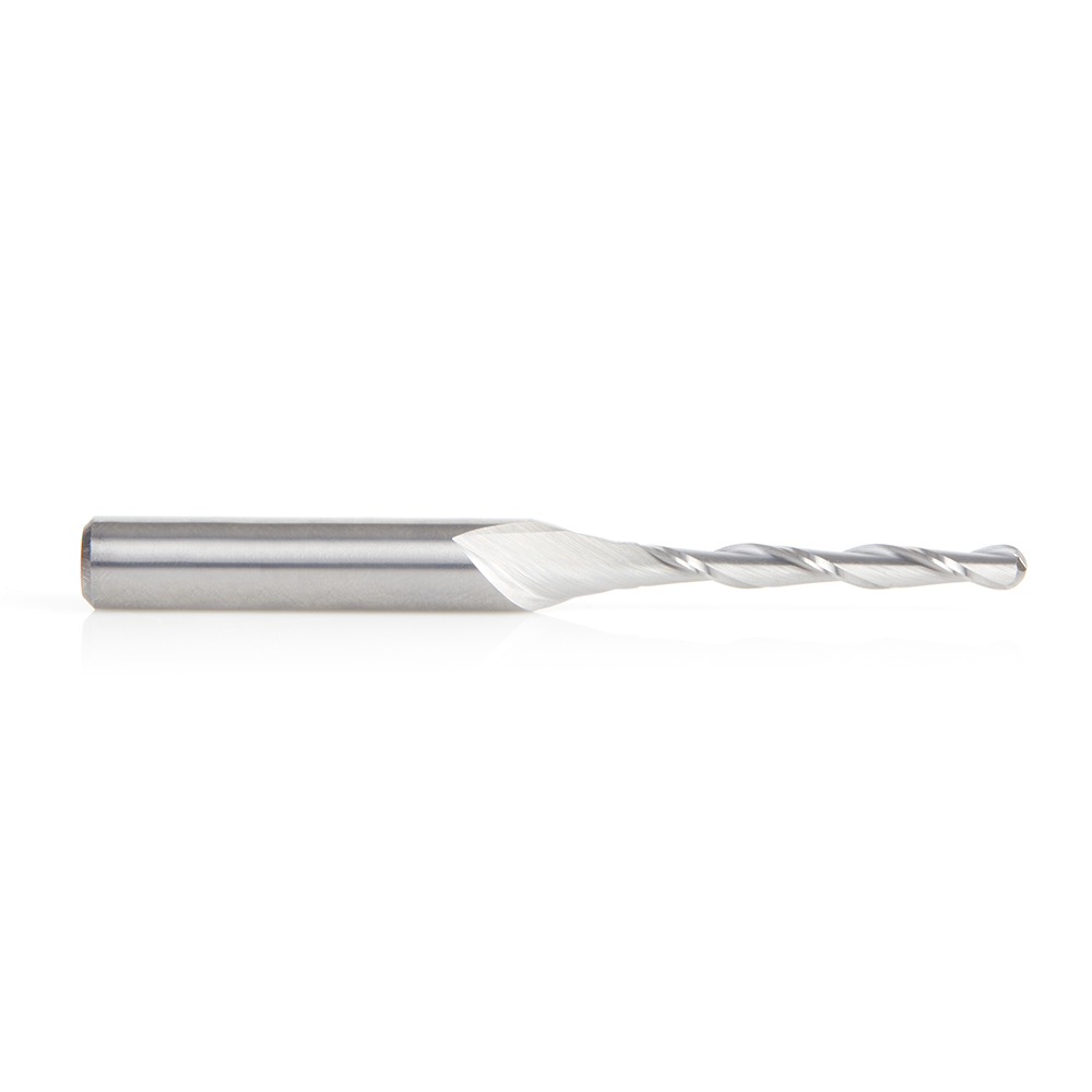 Amana 46512 Solid Carbide Up-Cut Ball Nose Spiral 1/8 Dia x 1 Inch x 1/4 Shank Router Bit