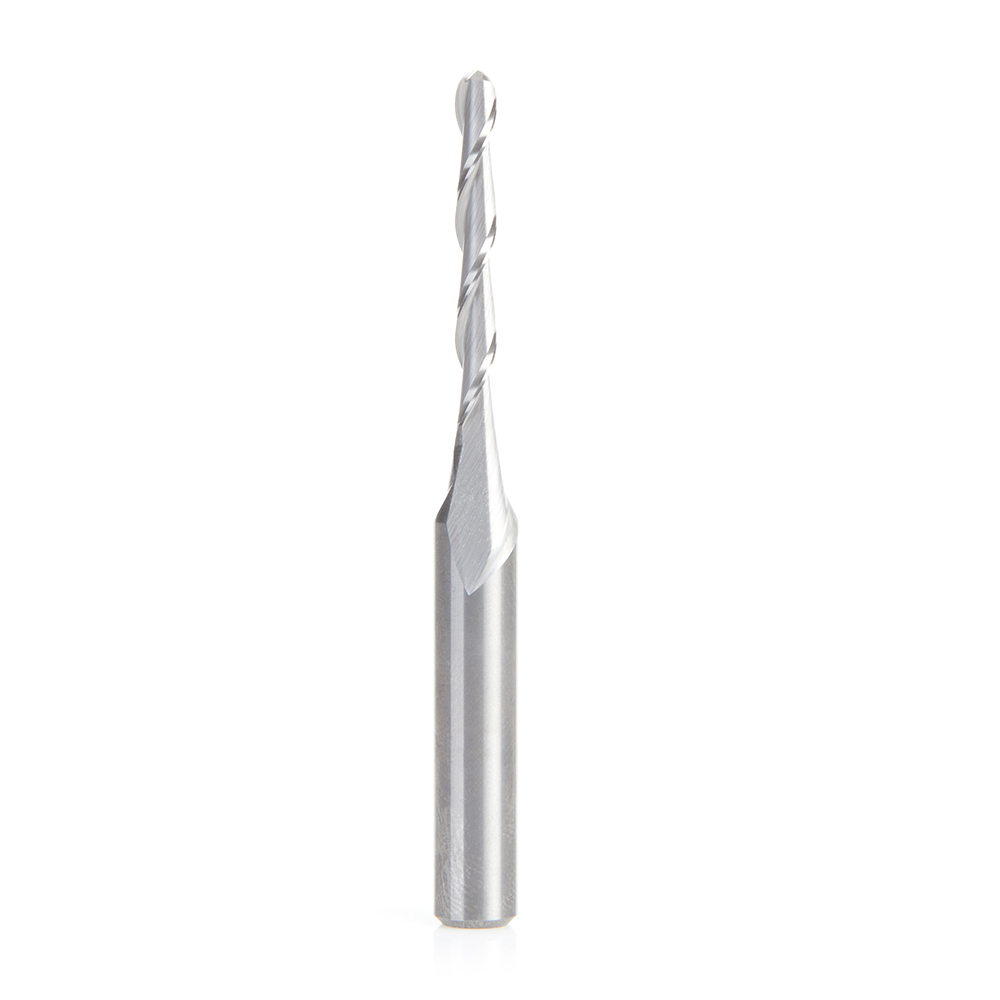 Amana 46512 Solid Carbide Up-Cut Ball Nose Spiral 1/8 Dia x 1 Inch x 1/4 Shank Router Bit