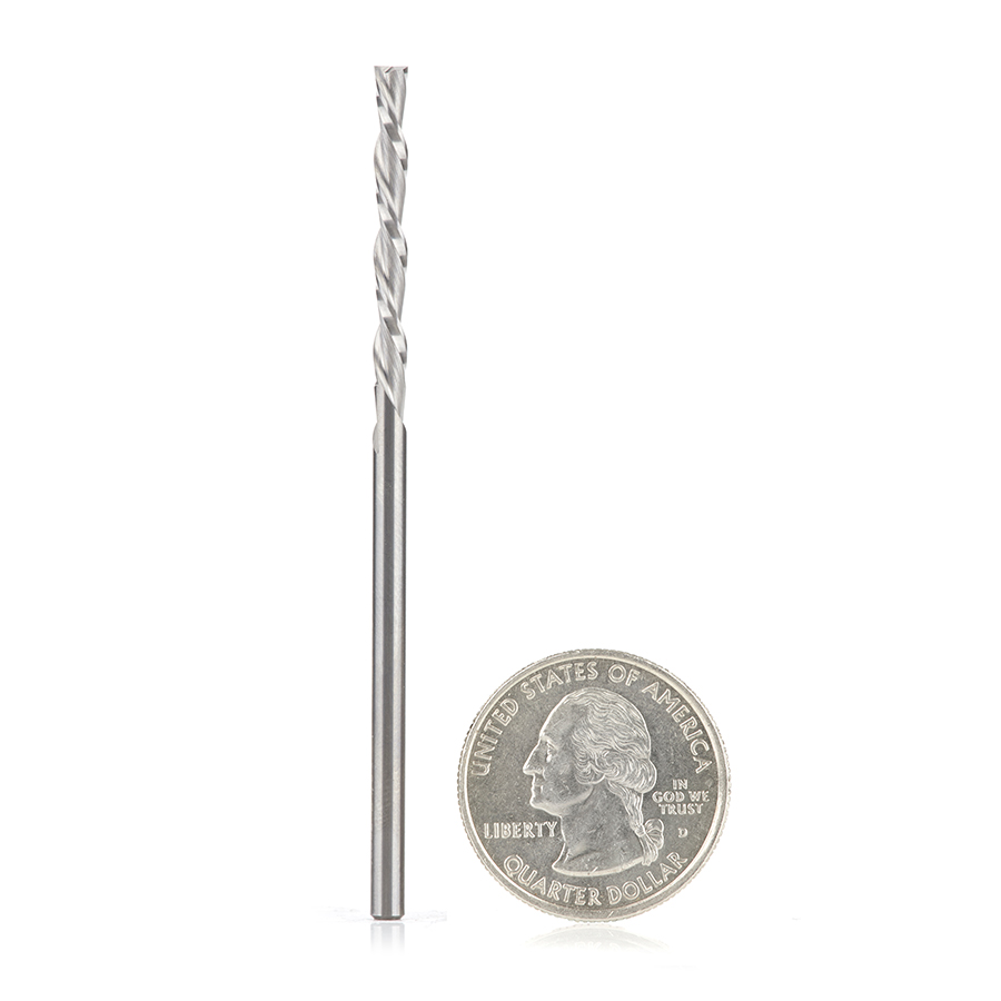 Amana 46562 Solid Carbide CNC Foam Cutting Down-Cut Square End Spiral 1/8 Dia x 1-1/16 x 1/8 Shank Router Bit