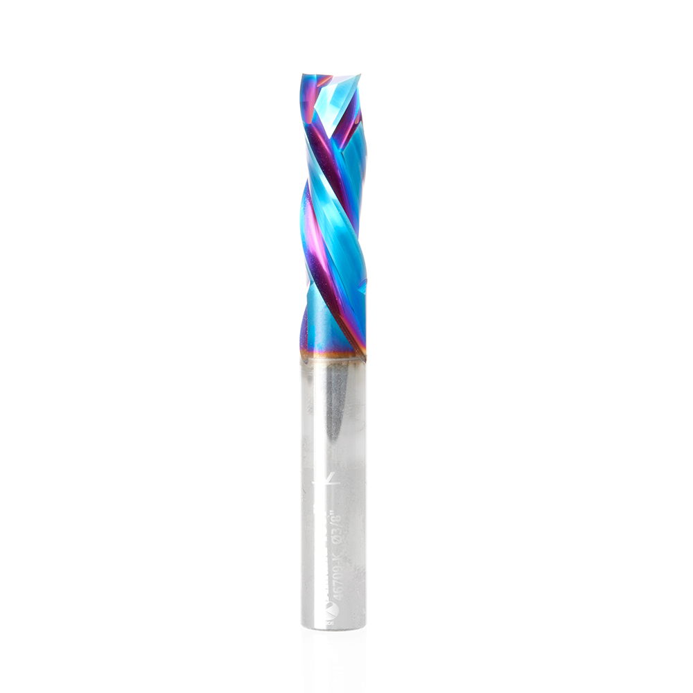 Amana 46709-K CNC Solid Carbide Spektra, Extreme Tool Life Coated Compression Spiral 3/8 Dia x 1-1/8 x 3/8 Inch Shank for Baltic Birch Plywood