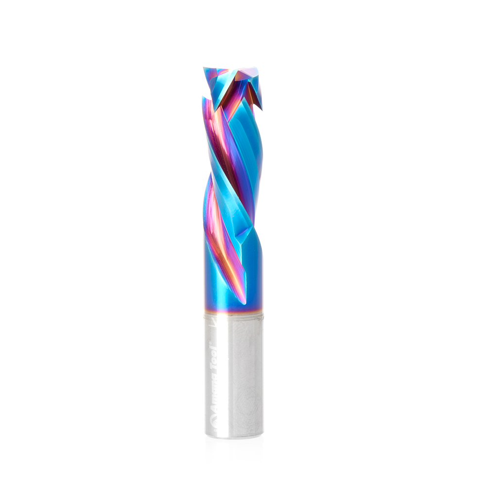 Amana 46710-K CNC Solid Carbide Spektra, Extreme Tool Life Coated Compression Spiral 1/2 Dia x 1-1/4 x 1/2 Inch Shank for Baltic Birch Plywood