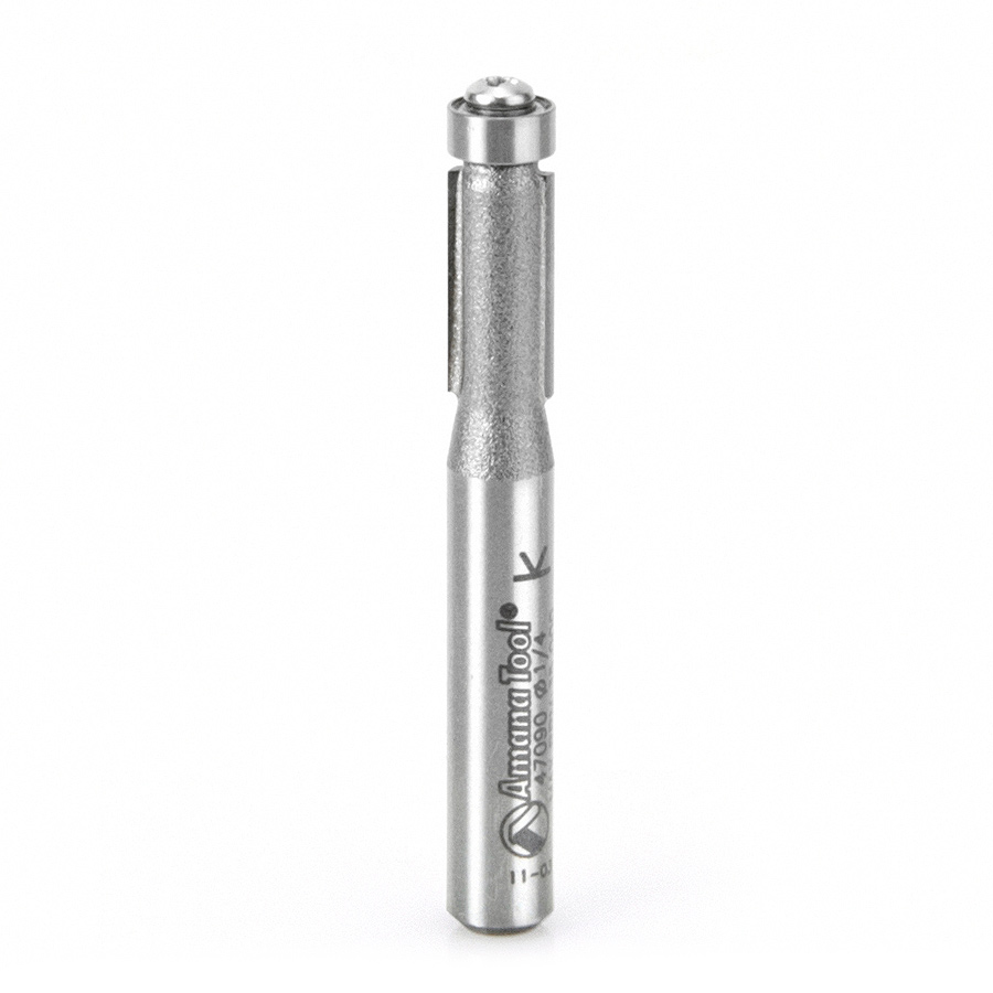 Amana 47090 Carbide Tipped Flush Trim 1/4 Dia x 1/2 x 1/4 Inch Shank