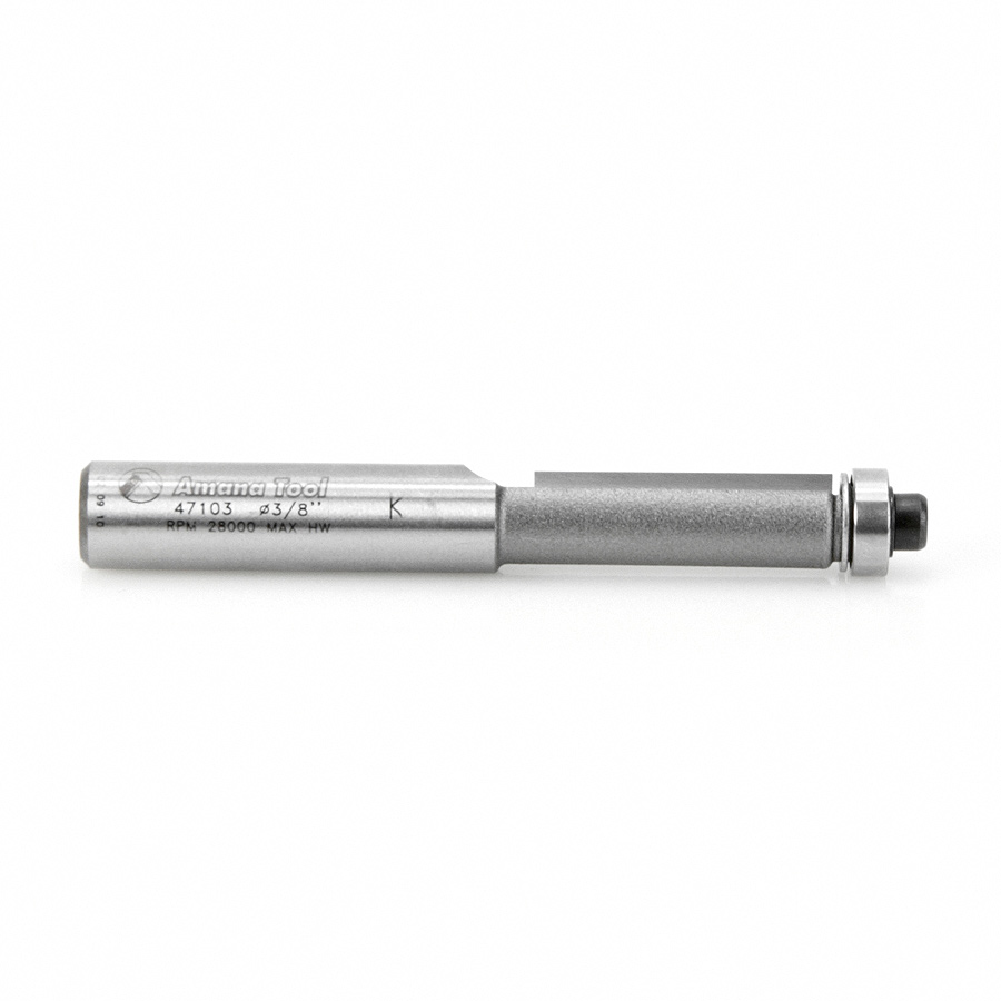 Amana 47103 Carbide Tipped Flush Trim 3/8 Dia x 1 Inch x 3/8 Shank