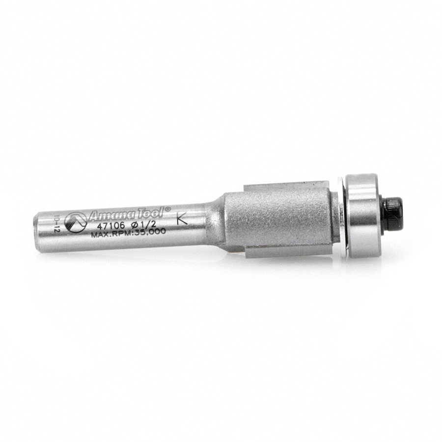 Amana 47106 Carbide Tipped Flush Trim 1/2 Dia x 1/2 x 1/4 Inch Shank