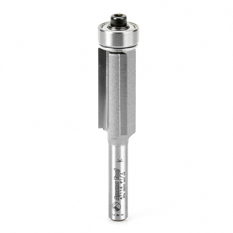 Amana 47114 Carbide Tipped Flush Trim 1/2 Dia x 1 Inch x 1/4 Shank 3-Flute