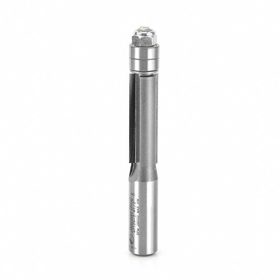 Amana 47124-2 Carbide Tipped Flush Trim 1/2 Dia x 1-1/2 x 1/2 Inch Shank with Double Ball Bearings