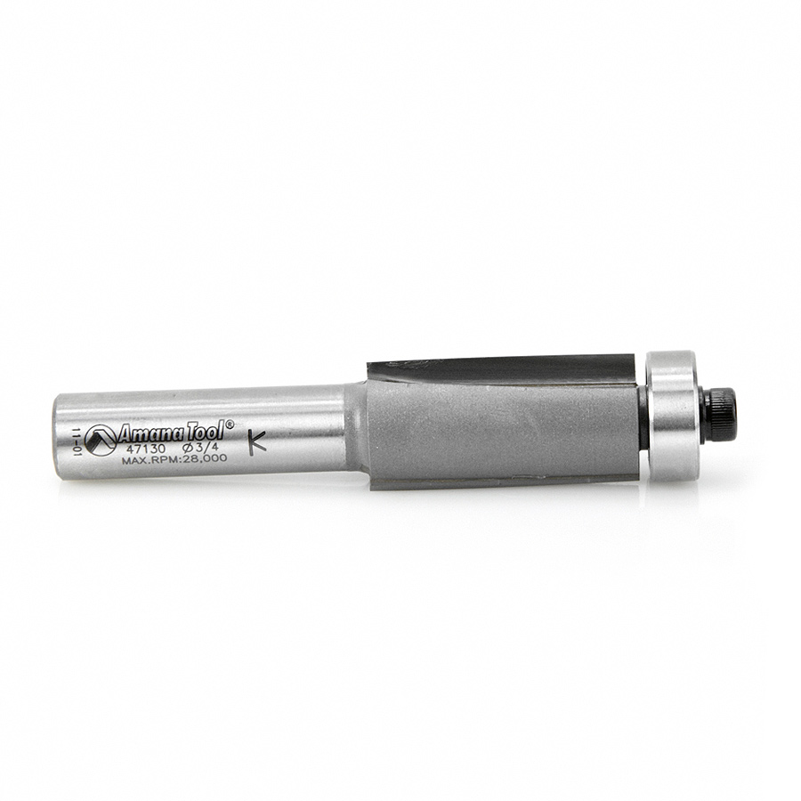 Amana 47130 Carbide Tipped Up-Shear SuperTrim, Flush 3/4 Dia x 1-1/2 x 1/2 Inch Shank