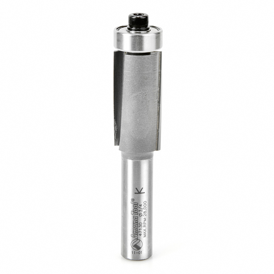 Amana 47130 Carbide Tipped Up-Shear SuperTrim, Flush 3/4 Dia x 1-1/2 x 1/2 Inch Shank