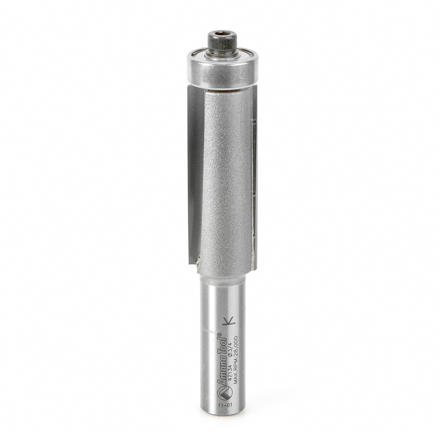 Amana 47134 Carbide Tipped Up-Shear SuperTrim, Flush 3/4 Dia x 2 Inch x 1/2 Shank