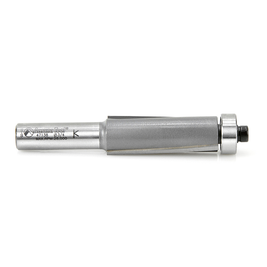 Amana 47138 Carbide Tipped Down-Shear SuperTrim, Flush 3/4 Dia x 2 Inch x 1/2 Shank