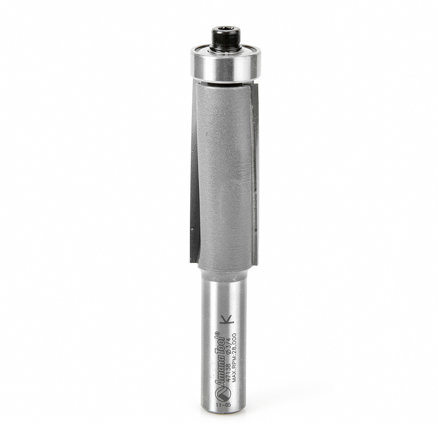 Amana 47138 Carbide Tipped Down-Shear SuperTrim, Flush 3/4 Dia x 2 Inch x 1/2 Shank