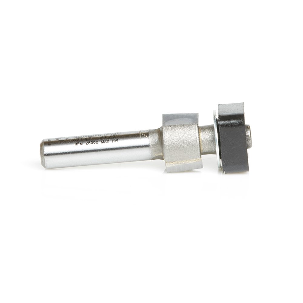 Amana 47147 Carbide Tipped Laminate Trimmer with Euro, Square Bearing 1/2 Dia x 19/64 x 1/4 Inch Shank Router Bit