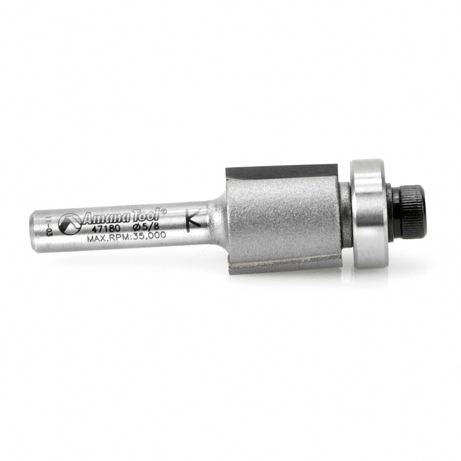 Amana 47180 Carbide Tipped Dynabit Laminate Trim Flush Helix 5/8 Dia x 5/8 x 1/4 Inch Shank
