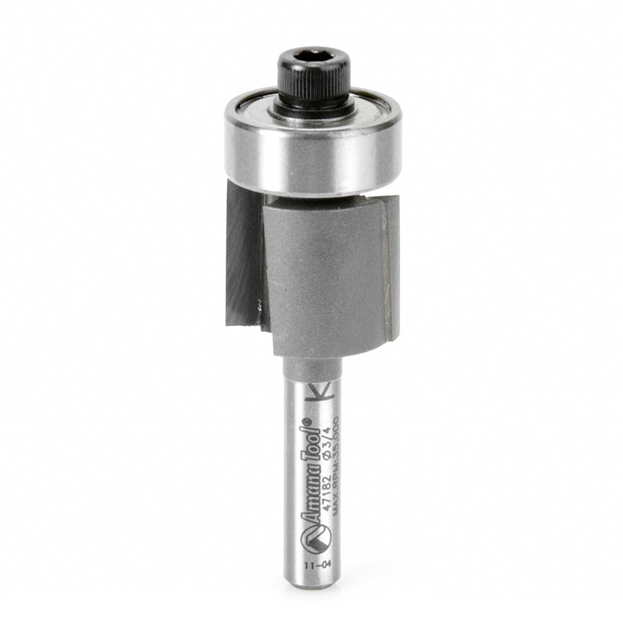 Amana 47182 Carbide Tipped Dynabit Laminate Trim Flush Helix 3/4 Dia x 5/8 x 1/4 Inch Shank