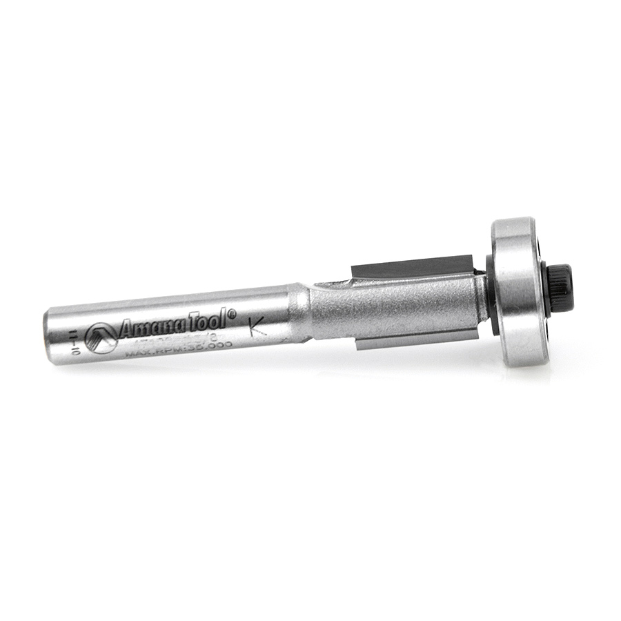 Amana 47190 Carbide Tipped Overhang Trim 1/8 Overhang x 3/8 Dia x 1/2 x 1/4 Inch Shank