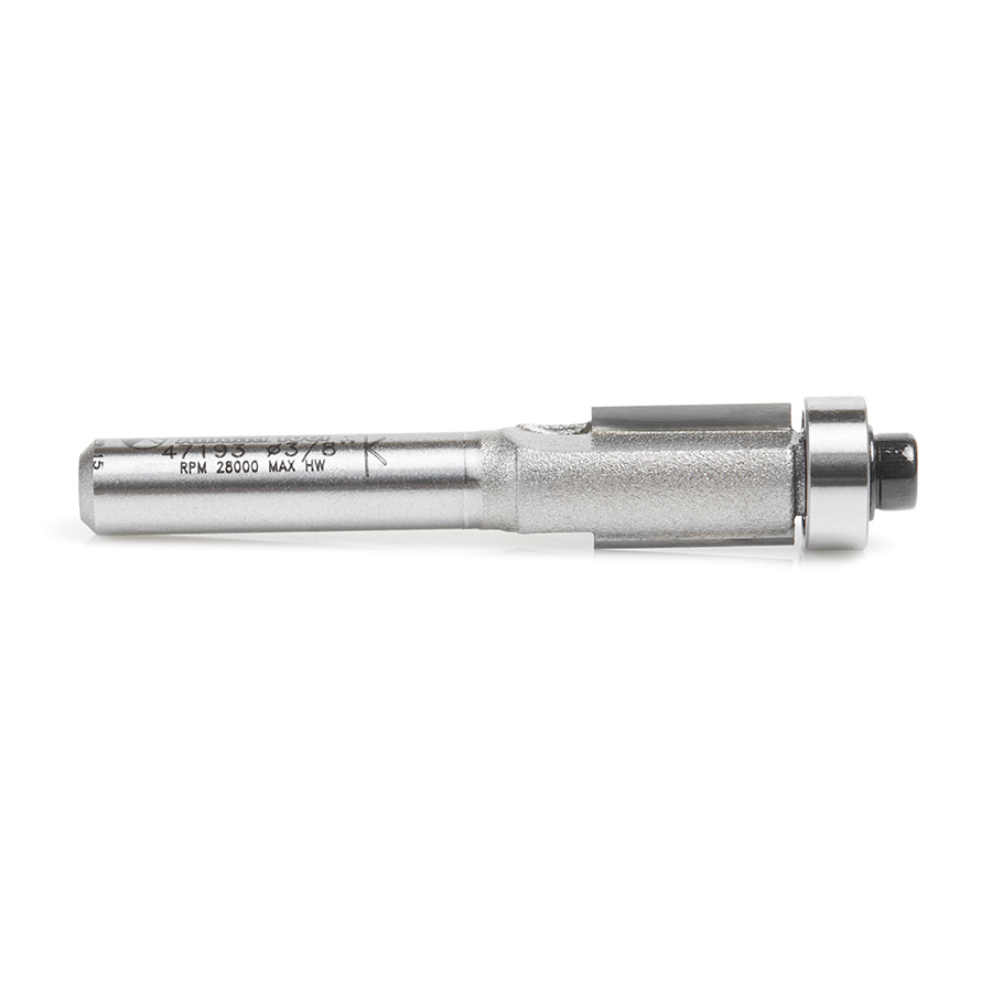 Amana 47193 Carbide Tipped Overhang Trim 1/64 Overhang x 3/8 Dia x 1/2 x 1/4 Inch Shank
