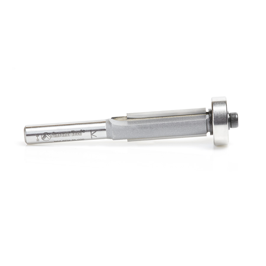 Amana 47195 Carbide Tipped Overhang Trim 1/8 Overhang x 3/8 Dia x 1 x 1/4 Inch Shank