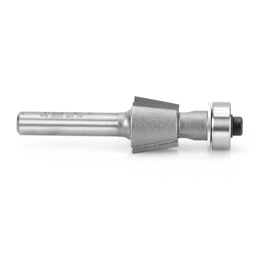Amana 47210 Carbide Tipped Special Bevel Trim 8 Deg x 5/8 Dia x 1/4 x 1/4 Inch Shank
