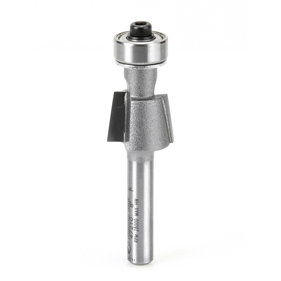 Amana 47210 Carbide Tipped Special Bevel Trim 8 Deg x 5/8 Dia x 1/4 x 1/4 Inch Shank