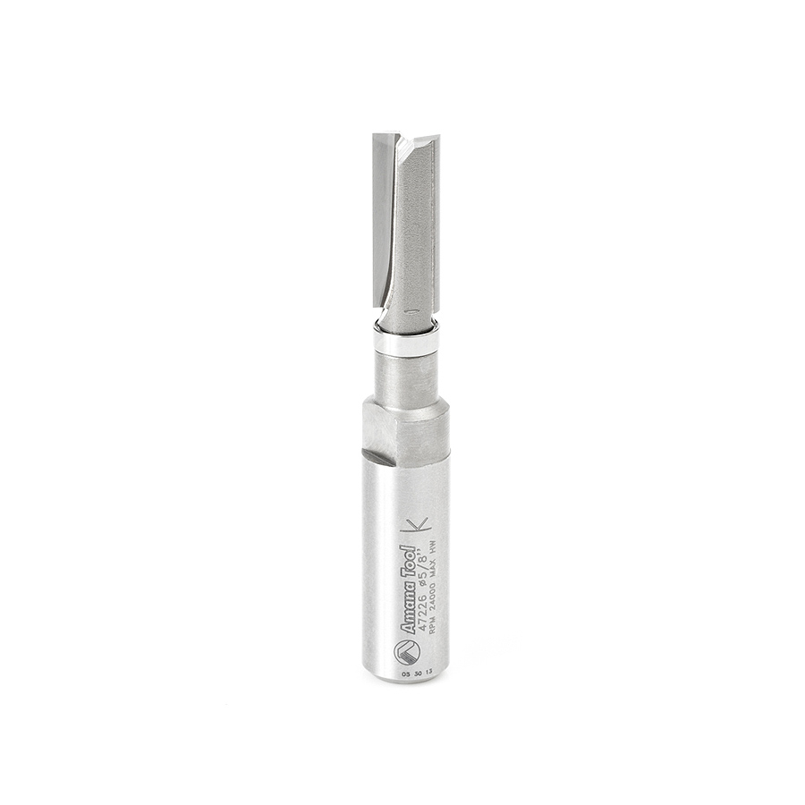 Amana 47226 Carbide Tipped Flush Trim Plunge Template 3/8 Dia x 1 x 1/2 Inch Shank w/ Upper Ball Bearing Router Bit