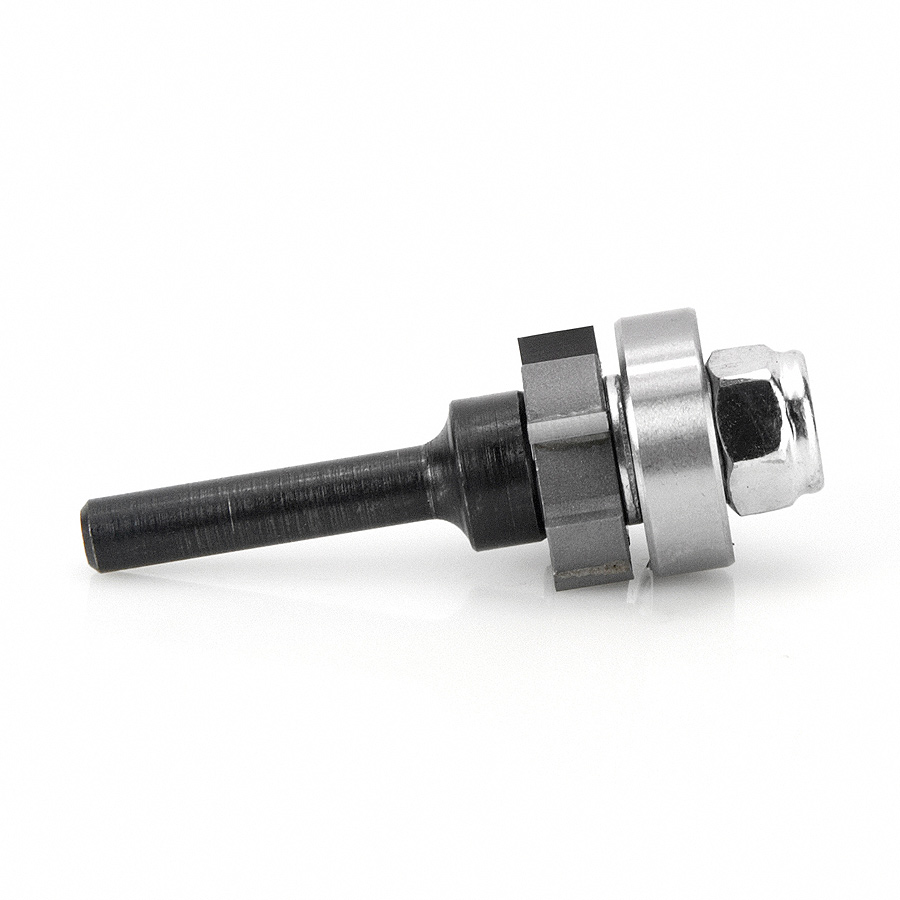 Amana 47400 Carbide Tipped 4 Wing Flush Trim Single Bevel Cutter Assembly 7/8 Dia x 1/4 x 1/4 Inch Shank