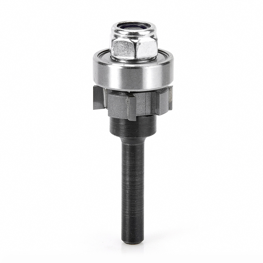 Amana 47400 Carbide Tipped 4 Wing Flush Trim Single Bevel Cutter Assembly 7/8 Dia x 1/4 x 1/4 Inch Shank