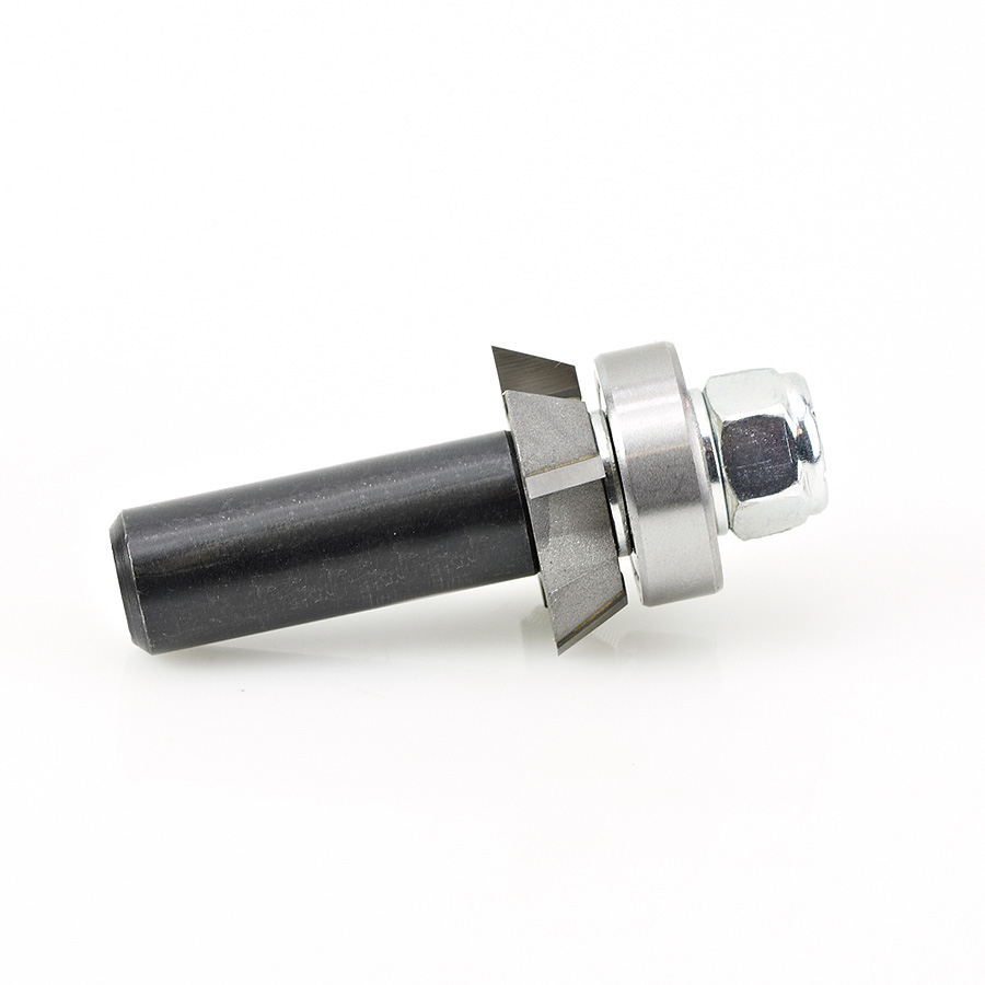 Amana 47410 Carbide Tipped 4 Wing Single Bevel Trim Cutter Assembly 25 Deg x 1-1/16 Dia x 1/4 x 1/2 Inch Shank