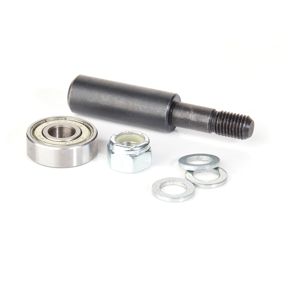 Amana 47605 Router Arbor with Hex Nut, Washers and Ball Bearing 5/16-24 NF Dia x 1 Height x 1/2 Inch Shank