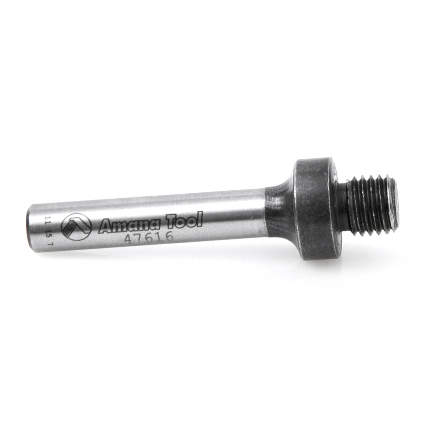 Amana 47616 Threaded Arbors for Screw Type Mortising Cutters 5/16-24 NF Dia x 1/4 Height x 1/4 Inch Shank
