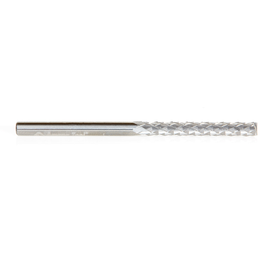 Amana 48010 Solid Carbide Medium Burr with End Mill Point Fiberglass and Composite Cutting 1/8 Dia x 1 x 1/8 Shank Router Bit
