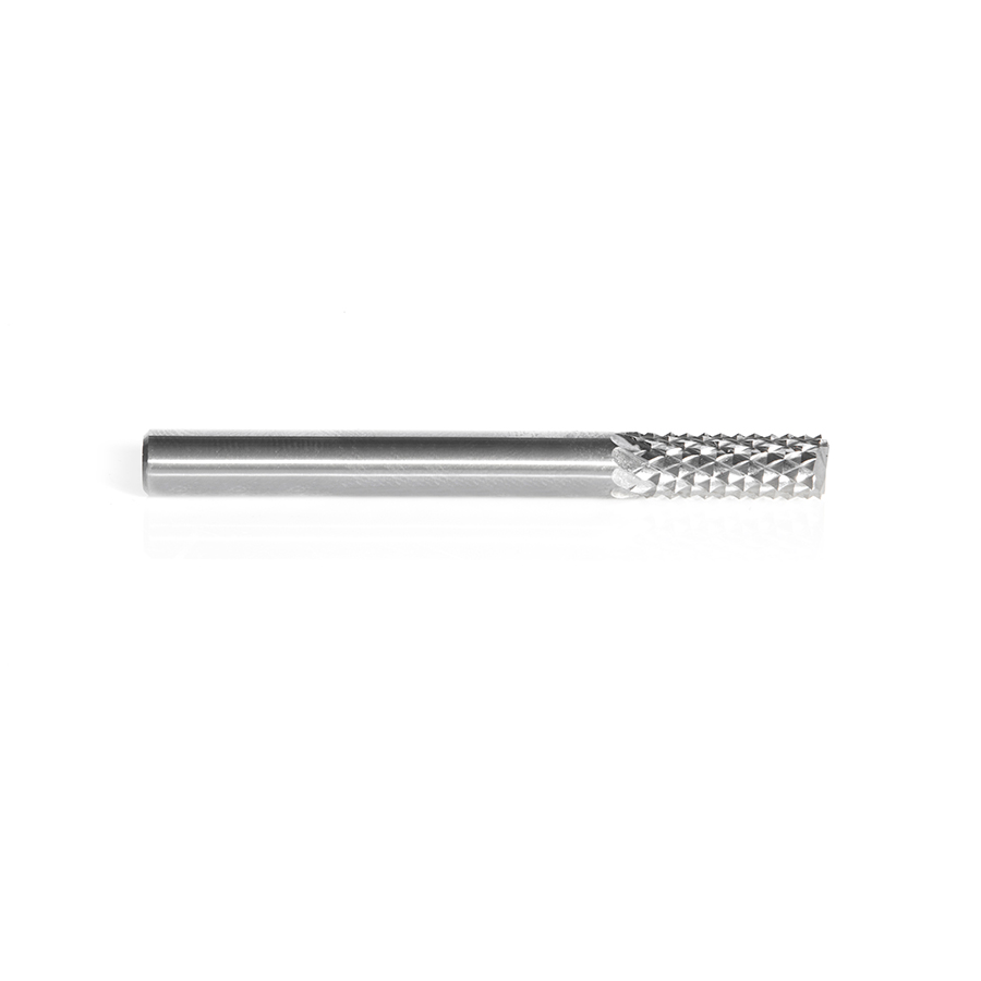 Amana 48011 Solid Carbide Medium Burr with End Mill Point Fiberglass and Composite Cutting 1/4 Dia x 3/4 x 1/4 Shank Router Bit