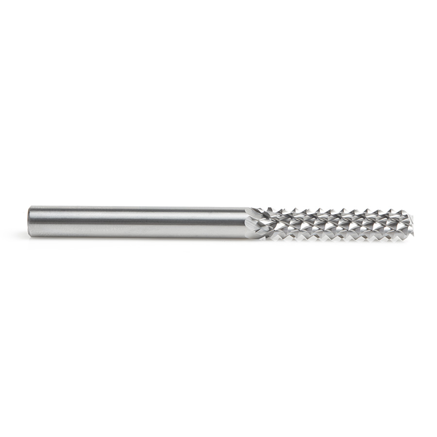 Amana 48012 Solid Carbide Medium Burr with End Mill Point Fiberglass and Composite Cutting 1/4 Dia x 1-1/8 x 1/4 Shank Router Bit