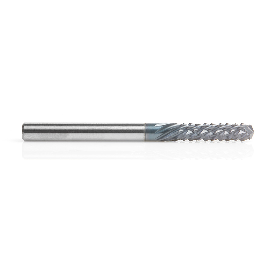 Amana 48050-D High Performance Solid Carbide Fiberglass and Composite Cutting 1/8 Dia x 1/2 x 1/8 Shank AlTiN Coated Drill End Router Bit