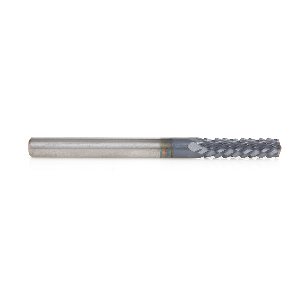 Amana 48050-E High Performance Solid Carbide Mill End Fiberglass and Composite Cutting 1/8 Dia x 1/2 x 1/8 Shank AlTiN Coated Mill End Router Bit