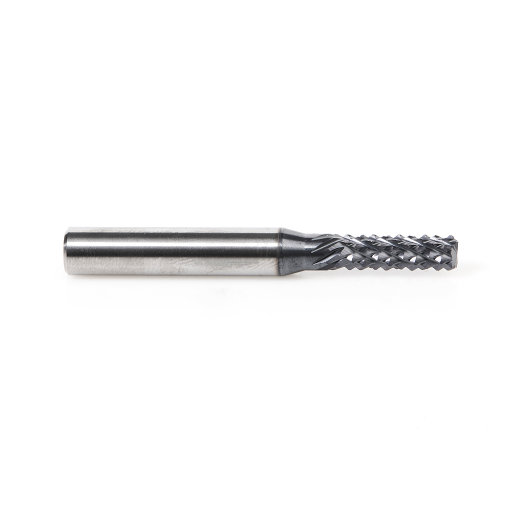 Amana 48051-E High Performance Solid Carbide Mill End Fiberglass and Composite Cutting 3/16 Dia x 5/8 x 1/4 Shank AlTiN Coated Mill End Router Bit