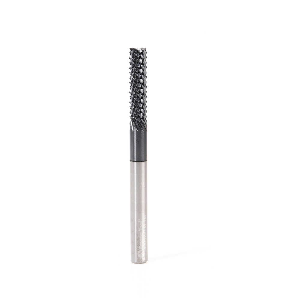 Amana 48052-B High Performance Solid Carbide Fiberglass and Composite Cutting 1/4 Dia x 1 x 1/4 Shank AlTiN Coated Burr End Router Bit