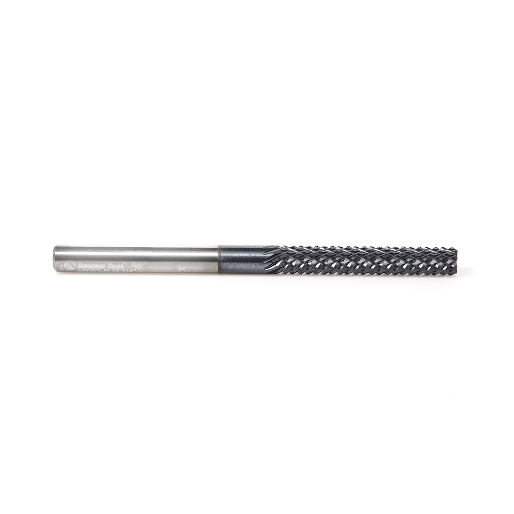 Amana 48053-B High Performance Solid Carbide Fiberglass and Composite Cutting 1/4 Dia x 1-1/2 x 1/4 Shank AlTiN Coated Burr End Router Bit