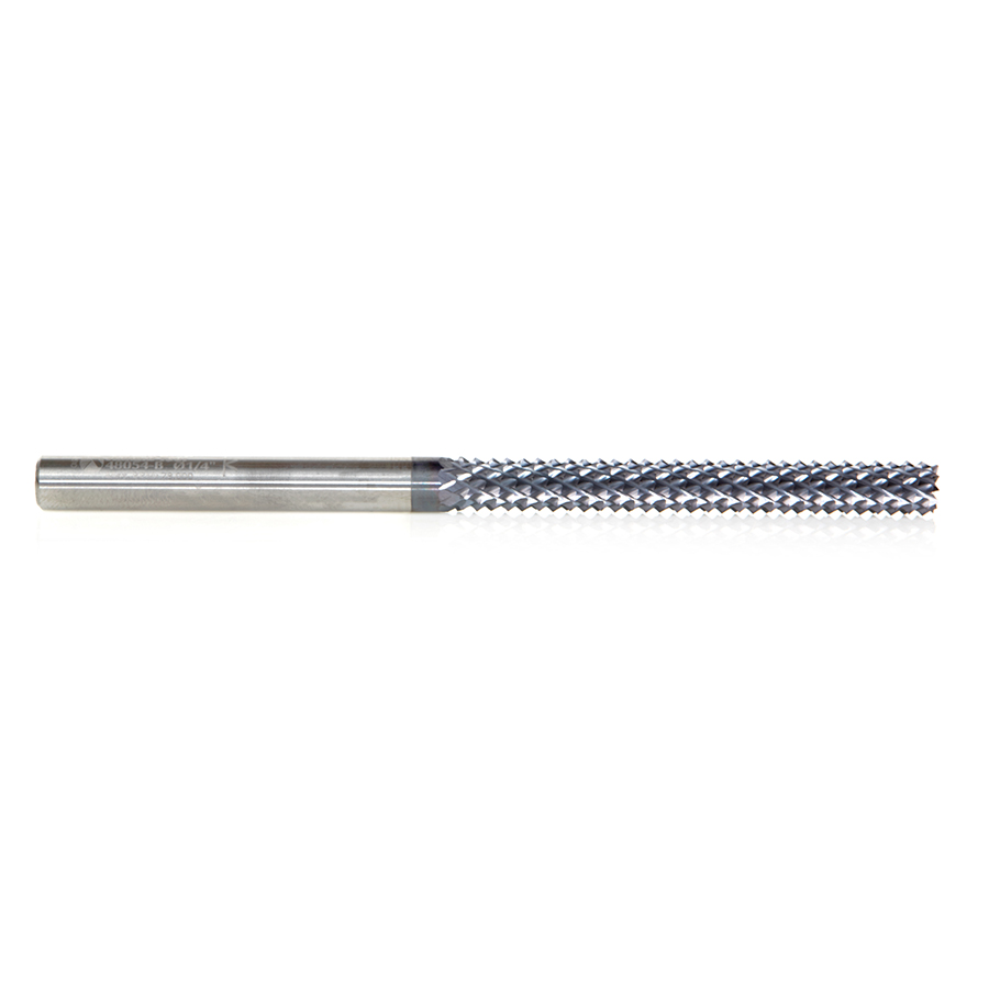 Amana 48054-B High Performance Solid Carbide Fiberglass and Composite Cutting 1/4 Dia x 2-1/8 x 1/4 Shank AlTiN Coated Burr End Router Bit