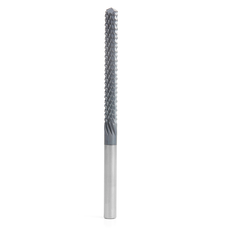 Amana 48054-D High Performance Solid Carbide Fiberglass and Composite Cutting 1/4 Dia x 2-1/8 x 1/4 Shank AlTiN Coated Drill End Router Bit